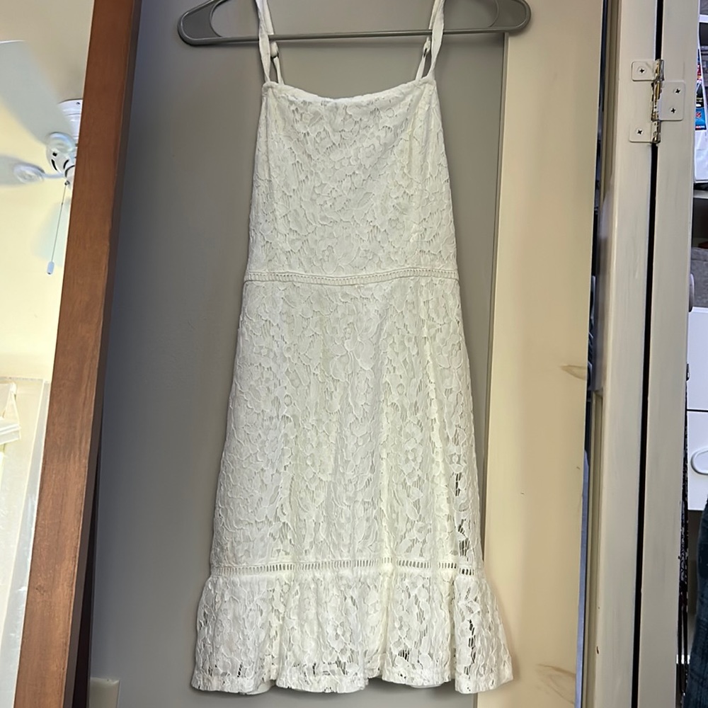 Hollister white lace dress